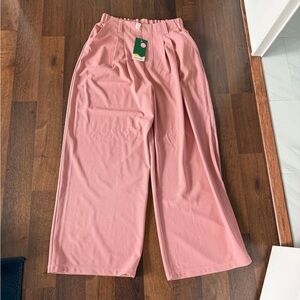 Only Dusty Rose Elastic Waist Pants